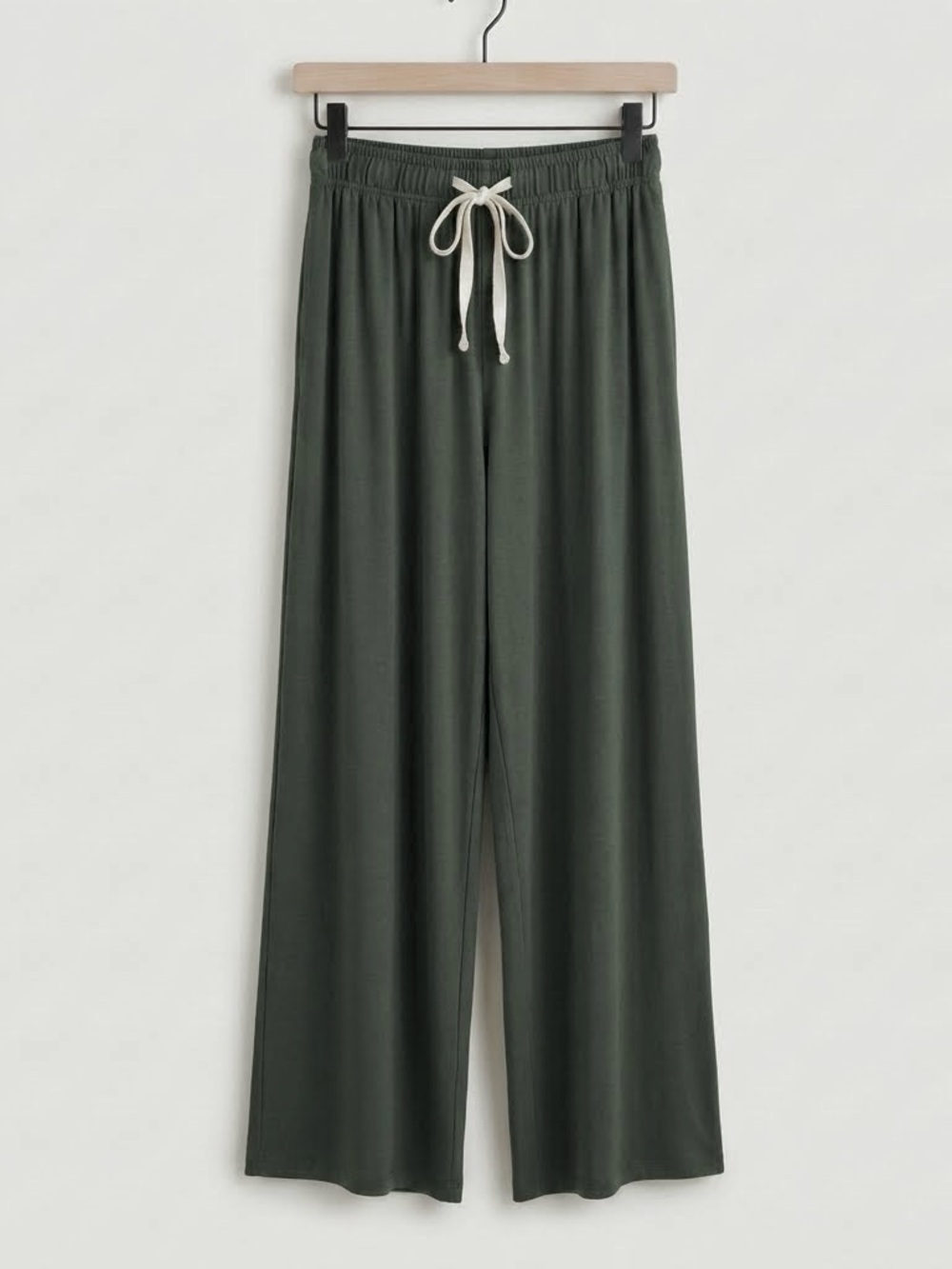Womens High Waist Wide Leg Drawstring Pants Loungewear Comfy Travel Minimalist M